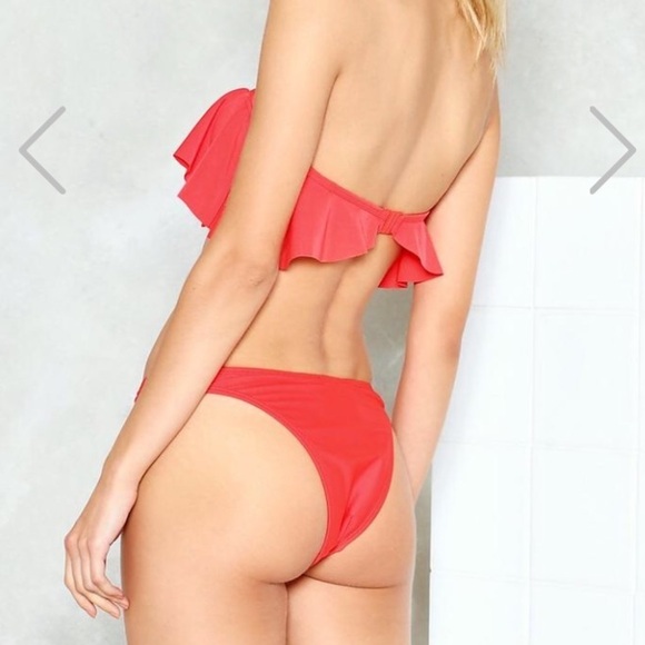 Nasty Gal “Your Love is Like a Heat Wave” Bikini red two piece - Picture 4 of 4